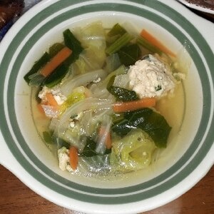 鶏つくねと白菜のうま煮